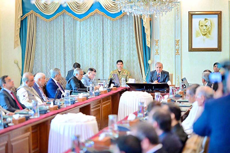 Prime Minister Muhammad Shehbaz Sharif chairs a meeting of Federal Cabinet