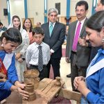 Nadeem Mahbub, Secretary Education, Ministry of Federal Education and Professional Training and Asad Rehman Gilani, Secretary, National Heritage & Culture Division visiting different stall during Federal Directorate of Education launches Heritage Education ‘Know your heritage, preserve your heritage’ at IMCG F-10/2