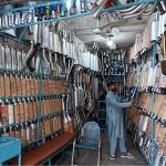 A vendor displays a wide range of car mufflers and silencers at his shop on Stadium Road