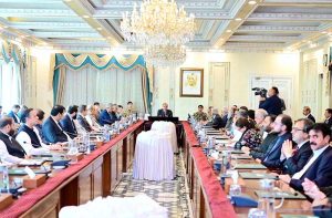 Prime Minister Muhammad Shehbaz Sharif chairs a meeting of Federal Cabinet