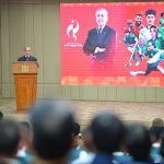 Prime Minister Muhammad Shehbaz Sharif addresses a ceremony organized in honour of medal winners of the Asian Games