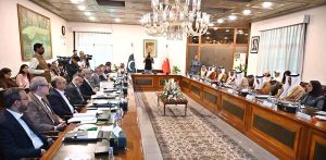 Deputy Prime Minister/Foreign Minister Senator Mohammad Ishaq Dar and Minister of Foreign Affairs of the Kingdom of Bahrain H.E. Dr. Abdullatif Bin Rashid Al-Zayani co-chaired the 3rd Pakistan-Bahrain Bilateral Joint Ministerial Commission (JMC) meeting at the Ministry of Foreign Affairs.