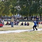 Students of Bright Future Public School and College participate in various sports activities during Sports Week at City Park