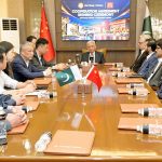 Federal Minister for National Food Security and Research Rana Tanveer Hussain addresses a ceremony marking the signing of an MoU between Star Charge and McDonald’s