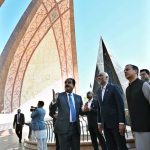 President of the Republic of Maldives Dr. Mohamed Muizzu visiting the Pakistan Monument