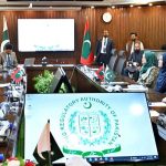The First Lady of the Maldives, Ms. Sajidha Mohamed being briefed by the Minister of State for Federal Education and Professional Training, Ms. Wajiha Qamar, during her visit to the Drug Regulatory Authority of Pakistan (DRAP)
