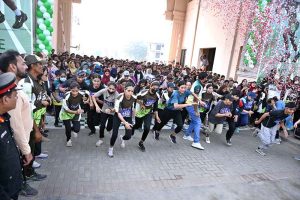 A large number of participants take part in the Sargodha First Mini Marathon Race 2026