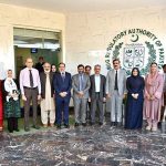 The First Lady of the Maldives, Ms. Sajidha Mohamed in a group photograph during her visit to the Drug Regulatory Authority of Pakistan (DRAP)