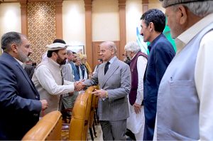 Prime Minister Muhammad Shehbaz Sharif meets members of the Area Representative Development Council