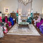 First Lady Bibi Asifa Bhutto Zardari MNA in a meeting with First Lady of the Republic of Maldives Madam Sajidha Mohamed at Aiwan-e-Sadr