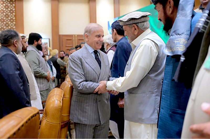 Prime Minister Muhammad Shehbaz Sharif meets members of the Area Representative Development Council