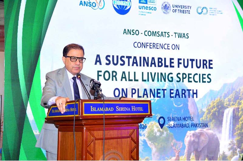 Federal Secretary for Science and Technology Shahid Iqbal Baloch at the inaugural session of the ANSO-COMSATS-TWAS International Conference