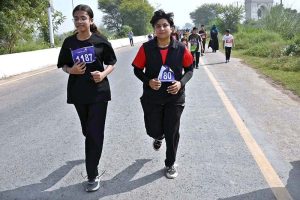 A large number of participants take part in the Sargodha First Mini Marathon Race 2026