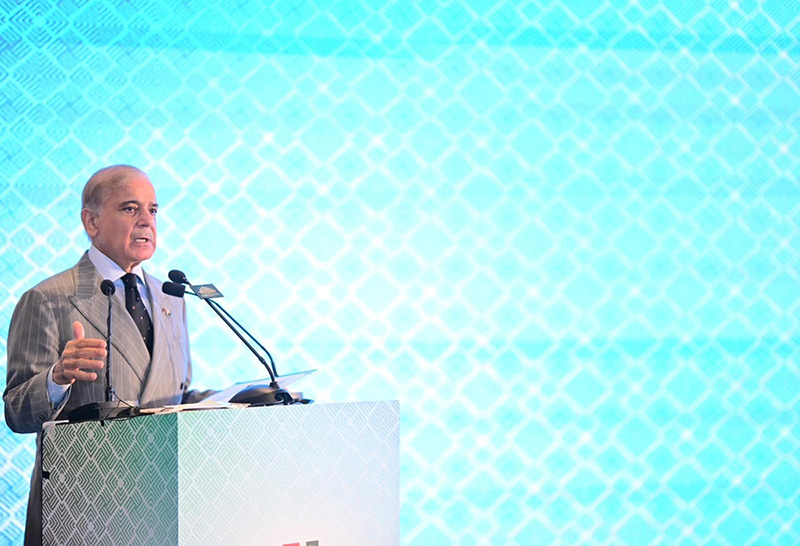 Prime Minister Muhammad Shehbaz Sharif addresses the Maldives-Pakistan Business Forum