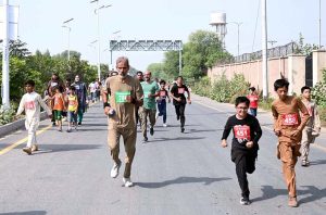 A large number of participants take part in the Sargodha First Mini Marathon Race 2026