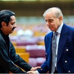 Prime Minister Muhammad Shehbaz Sharif meets parliamentarians in a session of the National Assembly