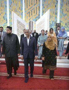 President of the Republic of Maldives Dr. Mohamed Muizzu and First Lady Madam Sajidha Mohamed visit the Faisal Mosque