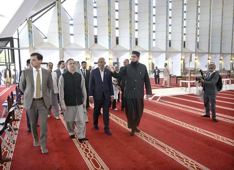 President of the Republic of Maldives Dr. Mohamed Muizzu visit the Faisal Mosque
