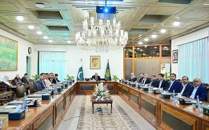 Deputy Prime Minister/Foreign Minister Senator Mohammad Ishaq Dar chairing a Joint Meeting of the National Steering Committee on Fuel Subsidy Scheme and Committee on Media Management for Prime Minister's Fuel Relief Scheme at the Ministry of Foreign Affairs.