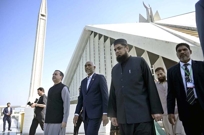 President of the Republic of Maldives Dr. Mohamed Muizzu visit the Faisal Mosque