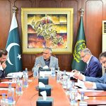 Deputy Prime Minister/Foreign Minister Senator Muhammad Ishaq Dar chairing a meeting on the development agenda for Azad Jammu and Kashmir