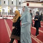 First Lady of Maldives Madam Sajidha Mohamed along with Minister of State for Federal Education and Professional Training Wajiha Qamar visit the Faisal Mosque