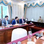 Prime Minister Muhammad Shehbaz Sharif meets with Peter Briggs, the Managing Director, North American Operations of Alvarez & Marsal (A&M)