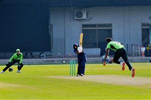 A view of the cricket match between Pakistan Under-17 and Sri Lanka Under-17 teams at Multan Cricket Stadium