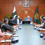Federal Minister for Law & Justice Senator Azam Nazeer Tarar presides over a meeting of the Cabinet Committee on Pension Reforms for Uncovered Segments of the Labour Force, with Federal Minister Chaudhry Salik Hussain, Advisor to the Prime Minister Haroon Akhtar Khan and senior officials in attendance