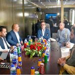 Federal Minister for Energy Sardar Awais Ahmad Khan Leghari is receiving a briefing in D.G. Khan regarding the Sardar Farooq Ahmad Khan Leghari Airport expansion project