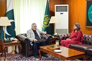 Pakistan's Ambassador-designate to Turkiye, Ambassador Amna Baloch, called on Deputy Prime Minister/Foreign Minister Senator Mohammad Ishaq Dar, at the Ministry of Foreign Affairs.