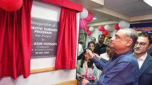 Chairman, Dr. Ziauddin Hospital, Dr. Asim Hussain, launches the Robotic Surgery Program at Dr. Ziauddin Hospital