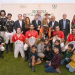 Chief Guest Polish Ambassador to Pakistan Maciej Pisarski, along with Ambassador of Japan to Pakistan H.E. Mr. Akamatsu Shuichi and US Chargé d’Affaires Ms. Natalie A. Baker, poses for a group photograph with players of both teams and the trophy after the final match of the Serena Polo Cup 2026 between Team HN and Team ASEAN at the Islamabad Club Polo Ground