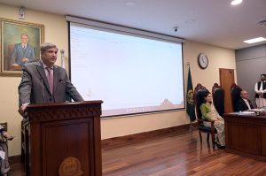 Director General NIPA Islamabad, Mr. Asim Iqbal, addressing to participants during the passing-out ceremony of the 47th Mid-Career Management Course at NIPA