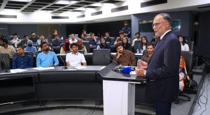 - Federal Minister for Planning, Development and Special Initiatives Ahsan Iqbal addressing the National Youth Solution Sprint 2026, Round Two, held under the Banu Shaheen initiative.