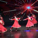 Pakistani artists perform a classical dance during a special cultural programme hosted by the Pakistan National Council of the Arts (PNCA) in honor of the visiting Bangladesh cultural troupe