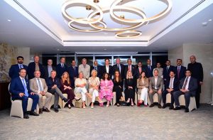 Federal Secretary for Commerce Jawad Paul, Dutch Ambassador to Pakistan Robert-Jan Siegert, Special Secretary Commerce Syed Hamid Ali, and senior officials of the Ministry of Commerce pose for a group photograph with the visiting Dutch business delegation led by Ms. Merlin Melles, following a business dinner hosted in Islamabad to strengthen bilateral trade, investment and business cooperation between Pakistan and the Netherlands