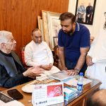 Defense Minister Khawaja Muhammad Asif is listening to the public's grievances at his office