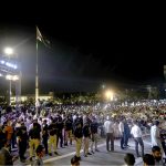 A large crowd attends the unveiling of 'Yadgar-e-Fatah', marking Pakistan's victory in Marka-e-Haq. The evening ceremony in the federal capital included a musical programme and a projection mapping show, co-organized by the Ministry of Information and Broadcasting and the Capital Development Authority