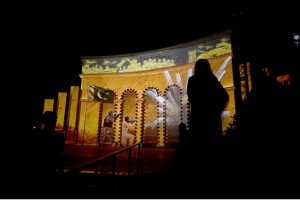 A large crowd attends the unveiling of 'Yadgar-e-Fatah', marking Pakistan's victory in Marka-e-Haq. The evening ceremony in the federal capital included a musical programme and a projection mapping show, co-organized by the Ministry of Information and Broadcasting and the Capital Development Authority