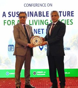 Federal Secretary for Science & Technology, Shahid Iqbal Baloch in a group photograph with participants during conference on “A Sustainable Future for All Living Species on Planet Earth” at local hotel