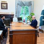 Minister for National Health Services Syed Mustafa Kamal calls on Prime Minister Muhammad Shehbaz Sharif