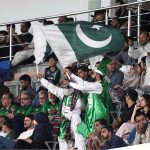 Spectators enjoy the second T20 international cricket match between Pakistan and Sri Lanka at Rawalpindi Cricket Stadium