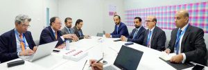 Federal Minister for Finance and Revenue, Senator Muhammad Aurangzeb, meeting with the Sharjah Islamic Bank delegation to discuss financing options, investment opportunities and participation in Sukuk issuance