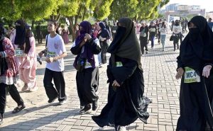 Women participate in the Rakhshanda Memorial Club Women Run 2026 at Fatima Jinnah Park (F-9 Park)
