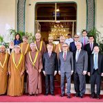 Deputy Prime Minister/Foreign Minister Senator Mohammad Ishaq Dar, along with the Foreign Minister of the Sultanate of Oman, Sayyid Badr bin Hamad bin Hamood Albusaidi, in a group photo at the successful conclusion of the 8th Session of the Pakistan-Oman JMC at the Ministry of Foreign Affairs