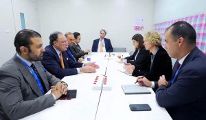Federal Minister for Finance and Revenue, Senator Muhammad Aurangzeb, meeting with the J.P. Morgan delegation to discuss Pakistan's financing strategy, credit rating prospects and capital market instruments