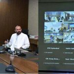 Minister of State for Finance and Railways Bilal Azhar Kayani chairs a high-level review meeting on the implementation of the Aasan Tax Scheme in Finance division