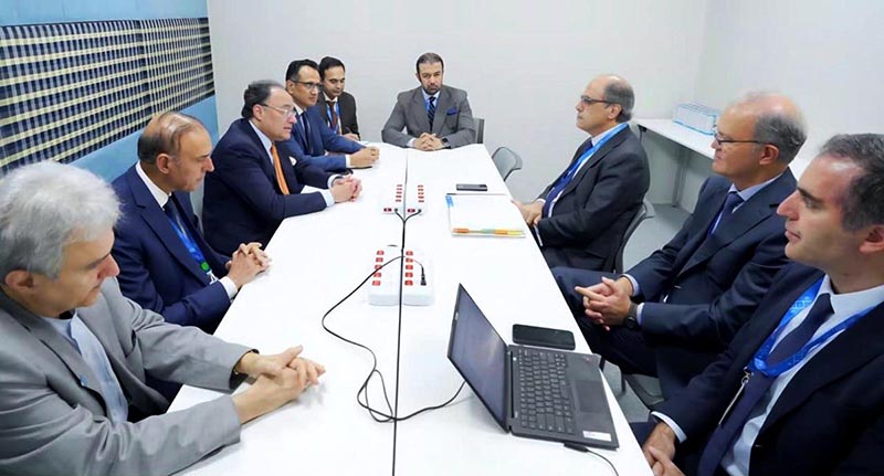 Federal Minister for Finance and Revenue, Senator Muhammad Aurangzeb, meeting with Mr. Jihad Azour, Director of the IMF's Middle East and Central Asia Department, to discuss Pakistan's economic performance and reforms