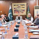 Deputy Prime Minister/Foreign Minister Senator Mohammad Ishaq Dar chairing a meeting of the Cabinet Committee to review the stock position, supply arrangements and prices of essential commodities, at the Ministry of Foreign Affairs